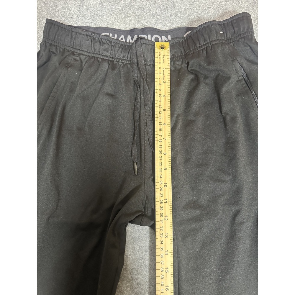 Champion Athletic Track Pants Large Black Performance Drawstring Zip Ankle - Picture 7 of 12